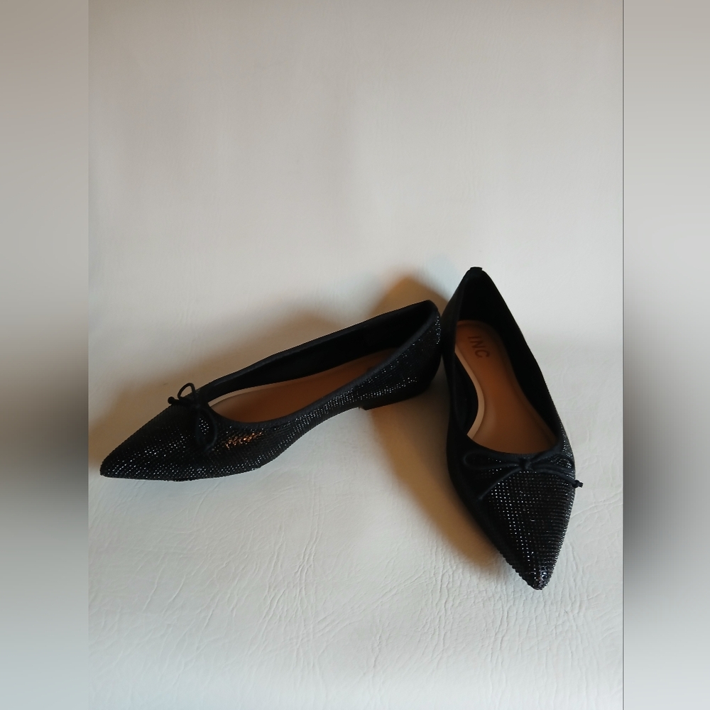 INC International Concepts Sparkling Black Flats
